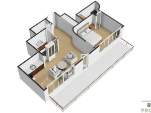 Pronájem bytu 2+kk, Praha, Masarykovo nábřeží, 51 m2
