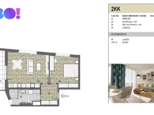 Pronájem bytu 2+kk, Ostrava, F. X. Riepla, 62 m2