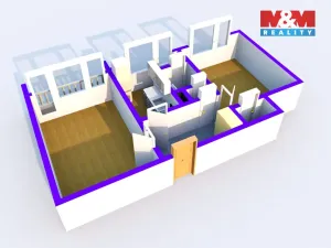 Prodej bytu 2+1, Litoměřice - Předměstí, Hrubínova, 57 m2