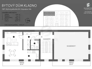 Prodej bytu 2+kk, Kladno, T. G. Masaryka, 43 m2