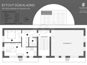 Prodej bytu 2+kk, Kladno, T. G. Masaryka, 43 m2