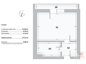 Pronájem bytu 1+kk, Praha - Uhříněves, Douchova, 32 m2