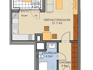 Prodej bytu 1+kk, Praha - Ruzyně, Huppnerova, 33 m2