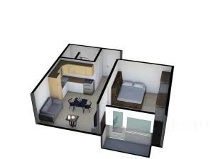 Pronájem bytu 1+1, Písek, nábřeží 1. máje, 36 m2