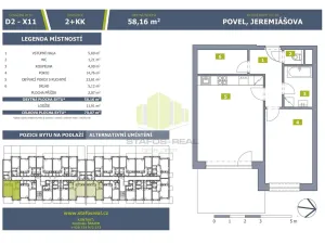 Prodej bytu 2+kk, Olomouc, Jeremiášova, 58 m2