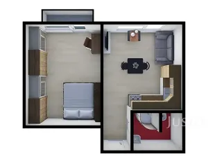 Pronájem bytu 1+1, Písek, nábřeží 1. máje, 36 m2