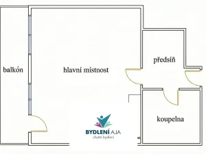 Pronájem bytu 1+kk, Praha - Řeporyje, Kakosova, 44 m2