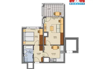 Prodej bytu 2+1, Praha, Svitákova, 56 m2