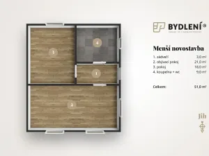 Prodej domu na klíč, Chabařovice, 51 m2