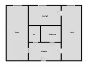 Pronájem bytu 2+1, Rokycany - Nové Město, Pražská, 57 m2