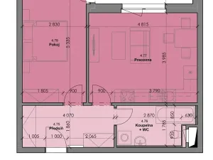 Prodej bytu 2+kk, České Budějovice, Branišovská, 49 m2