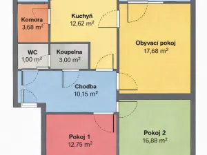 Prodej bytu 3+1, Nové Město na Moravě, Purkyňova, 77 m2