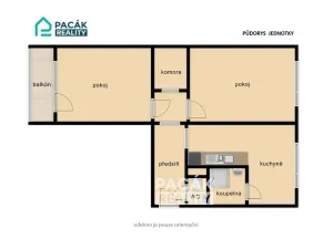 Prodej bytu 2+1, Olomouc, Nešporova, 57 m2