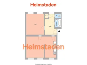 Pronájem bytu 2+1, Ostrava - Michálkovice, Slámova, 61 m2
