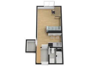 Pronájem bytu 1+kk, Praha - Modřany, Petržílova, 29 m2