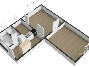 Pronájem bytu 2+kk, Praha - Smíchov, Grafická, 45 m2