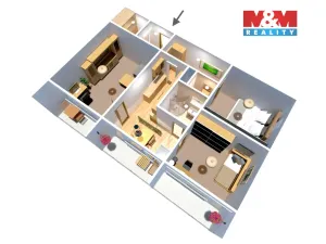 Pronájem bytu 3+1, Chomutov, Havlíčkova, 62 m2