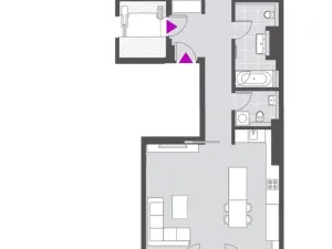 Pronájem bytu 3+kk, Praha - Karlín, Za Karlínským přístavem, 87 m2