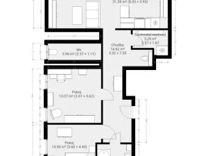 Pronájem bytu 3+kk, Brno - Lesná, Majdalenky, 118 m2