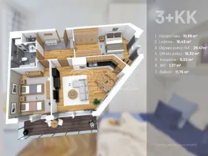 Prodej bytu 3+kk, Praha, Na Křtině, 82 m2