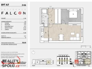 Prodej bytu 2+kk, Mělník, Sokolská, 57 m2