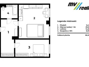 Prodej bytu 2+1, Milovice, Topolová, 66 m2