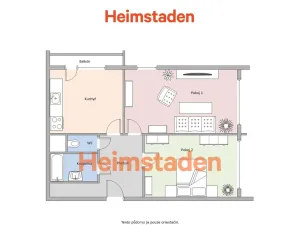 Pronájem bytu 2+1, Ostrava - Hrabůvka, Provaznická, 63 m2