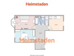 Pronájem bytu 2+1, Ostrava - Slezská Ostrava, Bernerova, 52 m2