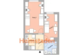 Pronájem bytu 2+1, Plzeň - Jižní Předměstí, Magisterská, 44 m2