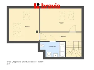 Pronájem bytu 3+kk, Brno - Kohoutovice, Chopinova, 100 m2