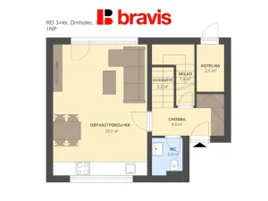 Prodej rodinného domu, Drnholec, Výsluní, 80 m2