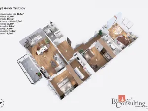 Prodej bytu 4+kk, Trutnov, Chodská, 102 m2