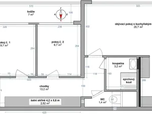 Pronájem bytu 3+kk, Praha - Krč, Kukučínova, 60 m2