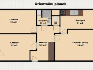 Prodej bytu 3+1, Litoměřice - Pokratice, Na Výsluní, 75 m2