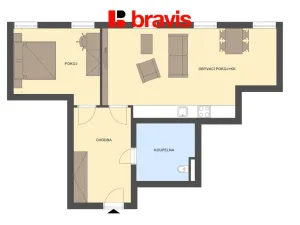 Pronájem bytu 2+kk, Brno - Brno-město, Jakubská, 65 m2