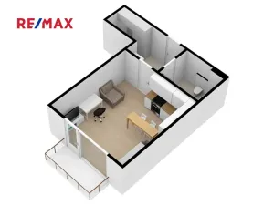 Pronájem bytu 1+kk, Plzeň, V Zahrádkách, 39 m2