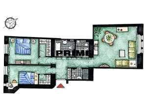 Pronájem bytu 3+1, Praha - Nové Město, Odborů, 87 m2