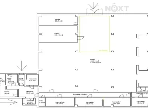Pronájem skladu, Brno, Hájecká, 722 m2