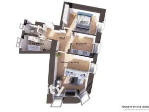 Prodej bytu 2+1, Úsobí, 58 m2