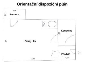 Pronájem bytu 1+kk, Praha - Nusle, V Horkách, 17 m2