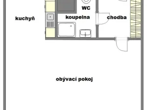 Prodej bytu 1+kk, Litvínov - Hamr, Přátelství, 33 m2