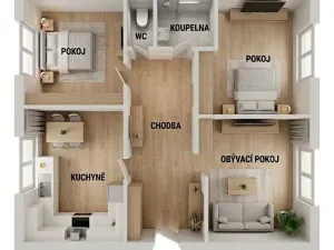 Prodej bytu 3+1, Myslejovice, 67 m2