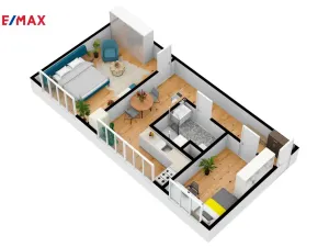 Pronájem bytu 2+1, Hradec Králové - Slezské Předměstí, Myslivečkova, 43 m2