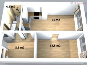 Pronájem bytu 2+kk, Brno - Štýřice, Vídeňská, 47 m2