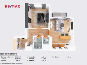 Pronájem bytu 2+kk, Nová Bystřice, Rybní, 41 m2