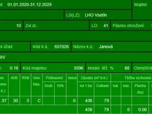 Prodej lesa, Janová, 7449 m2