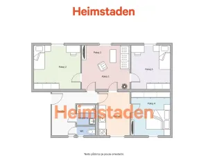 Pronájem bytu 4+1, Karviná - Hranice, Slovenská, 74 m2