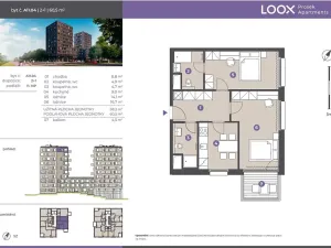 Pronájem bytu 2+1, Praha - Prosek, Litoměřická, 58 m2