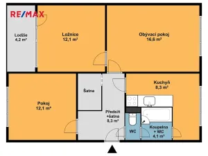 Prodej bytu 3+1, Plzeň, Pod Vrchem, 62 m2