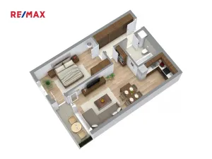 Pronájem bytu 2+kk, Chrudim, Podkopanický mlýn, 49 m2